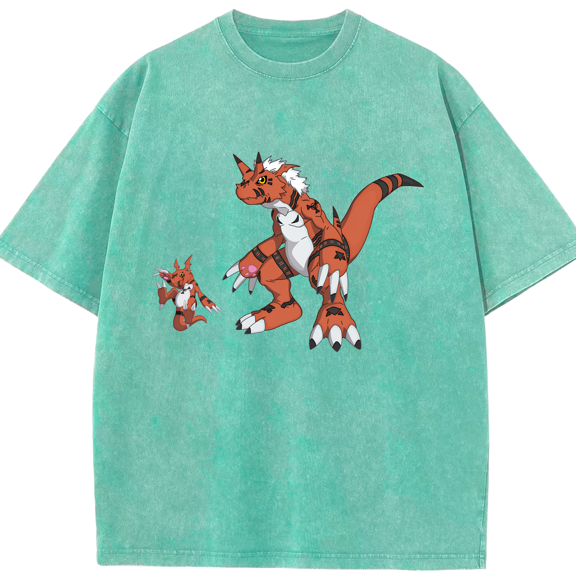 （画像用） Digimon デジタルモンスター/デジモン 綿100% ヴィンテージ風 半袖Tシャツ（フロントプリント）